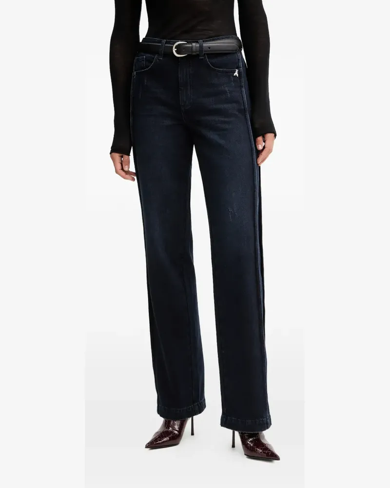 Patrizia Pepe Jeans mit Logo-Applikation - Blau Blau