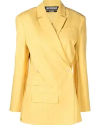 Jacquemus Asymmetrischer Blazer Gelb