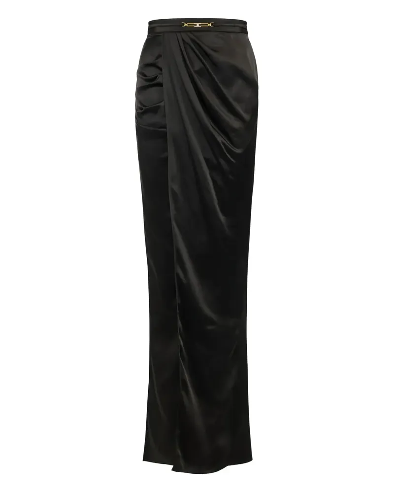 Elisabetta Franchi Maxirock mit Schlitz - Schwarz Schwarz