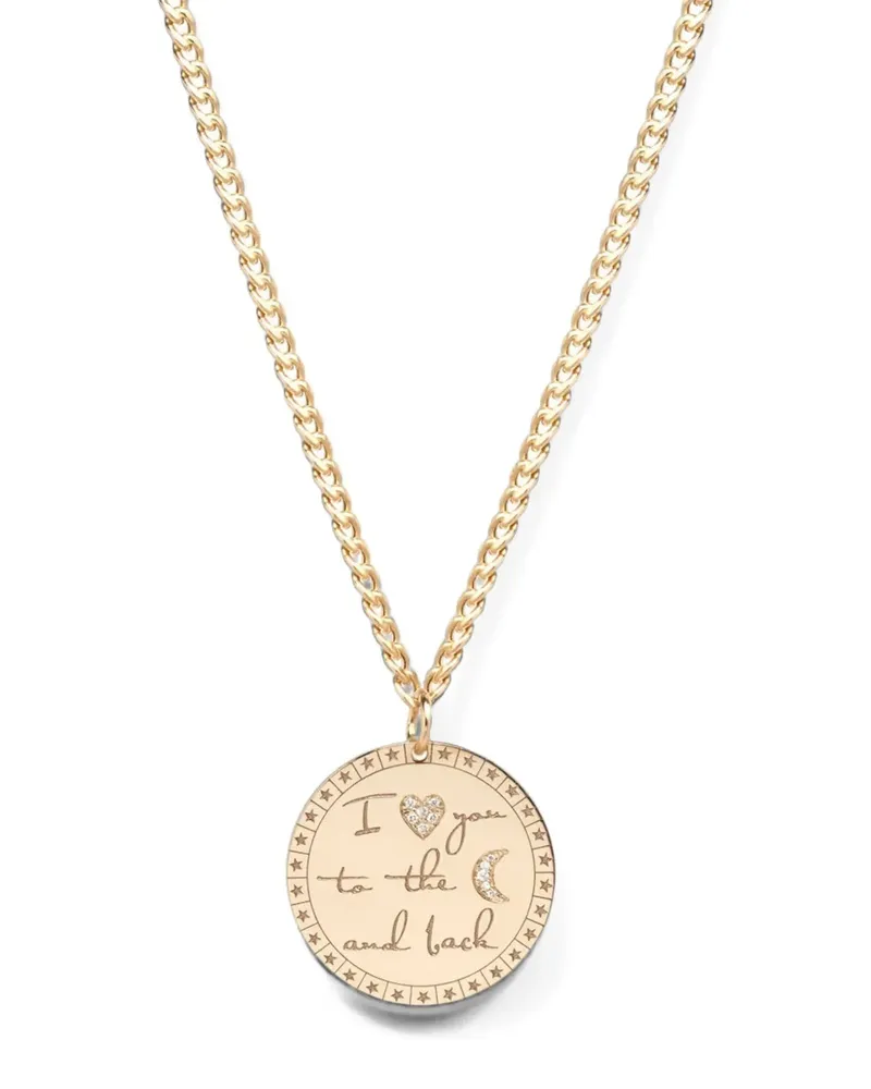 ZOË CHICCO Halskette mit Diamant-Medaillon - Gold Gold