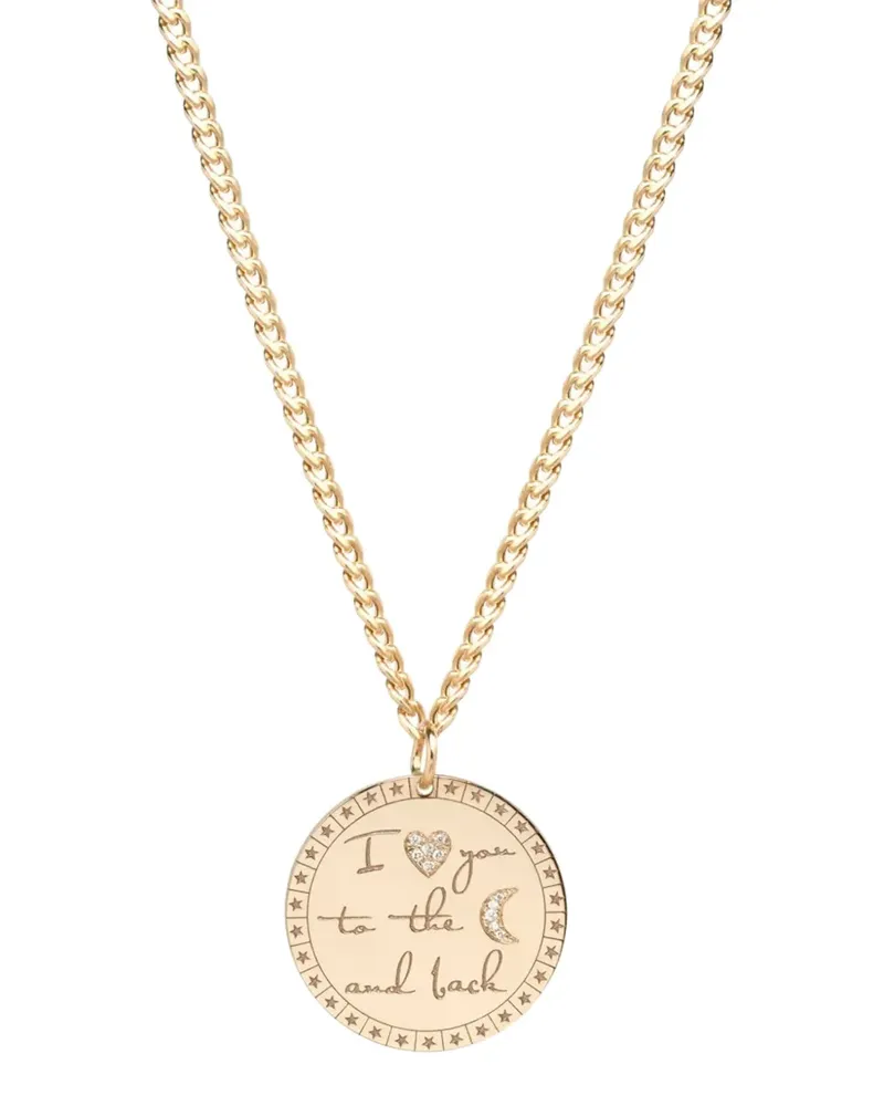 ZOË CHICCO Halskette mit Diamant-Medaillon - Gold Gold