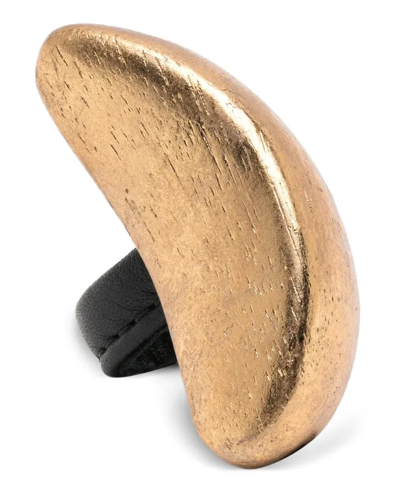 Monies Varun Holzringe mit Metallic-Finish - Gold Gold