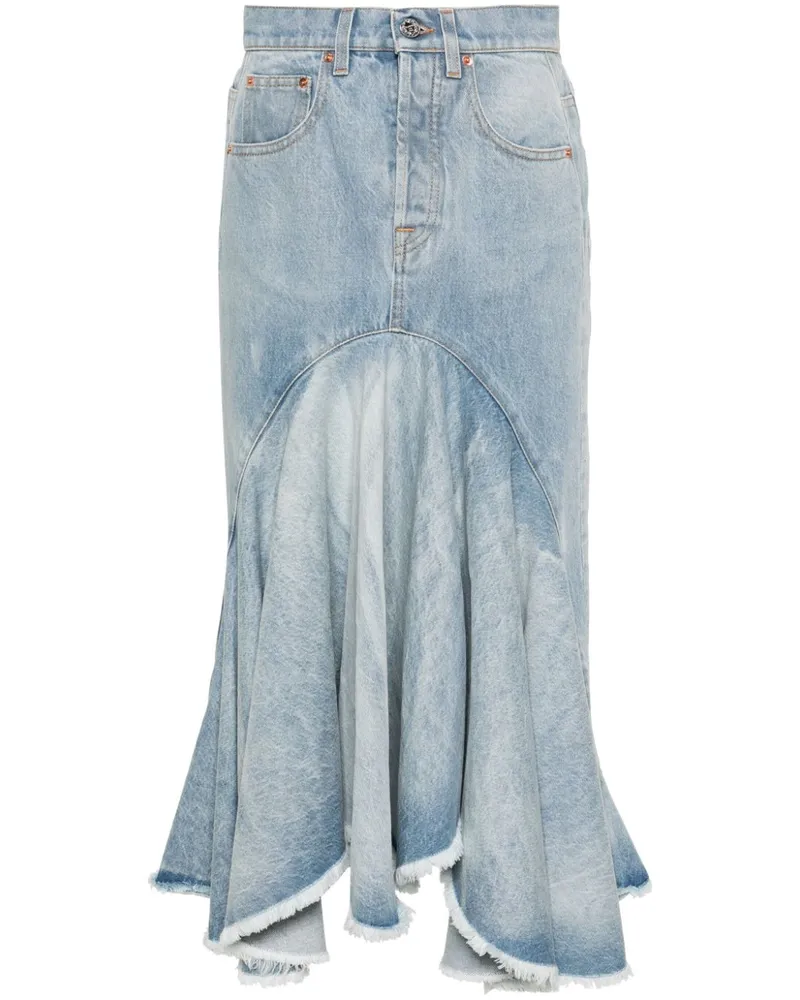 VETEMENTS Midirock mit Godetfalten - Blau Blau