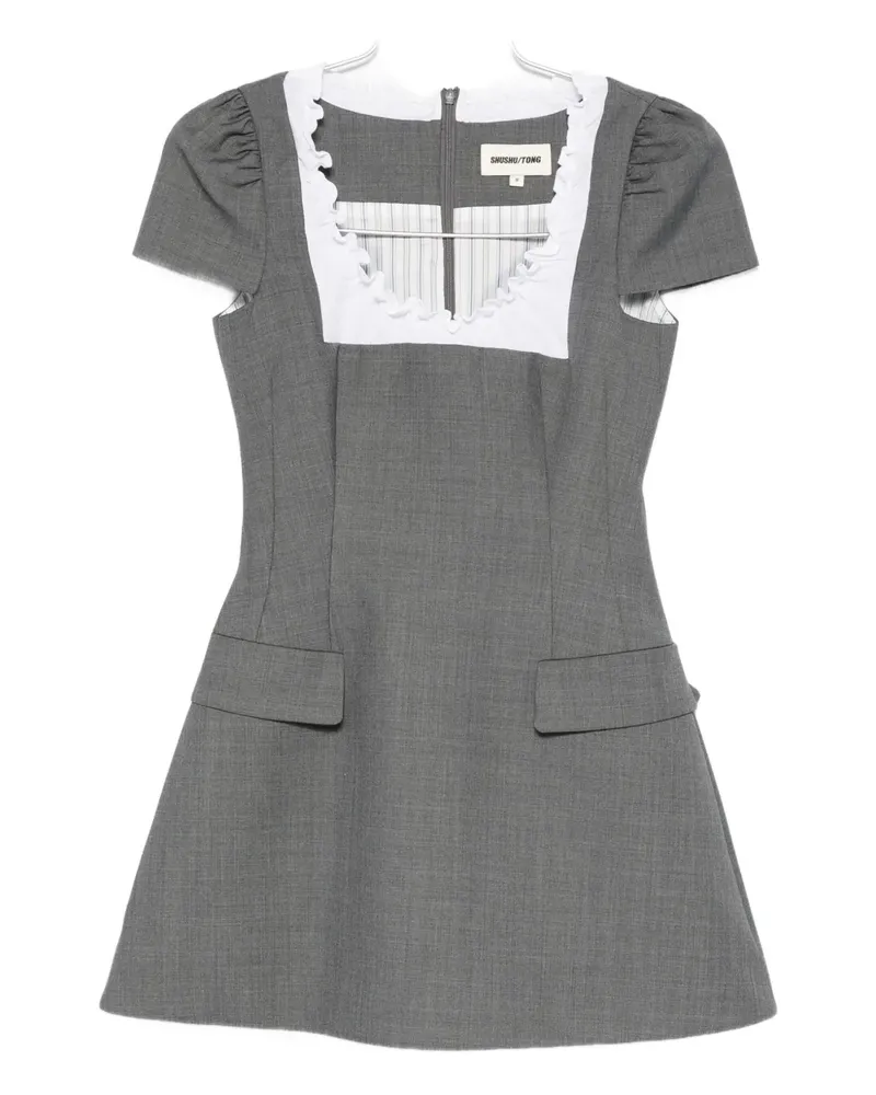 SHUSHU/TONG short sleeve mini dress - Grau Grau