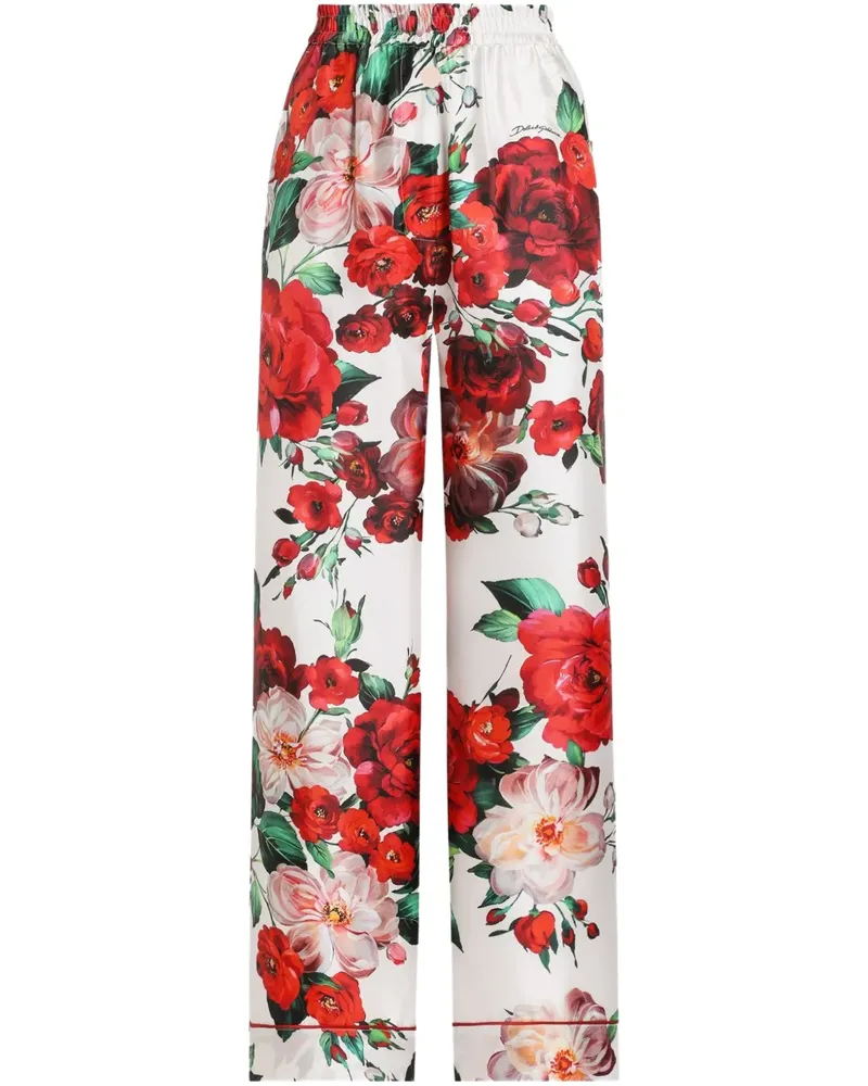 Dolce & Gabbana Hose aus Seide - Weiß Weiß