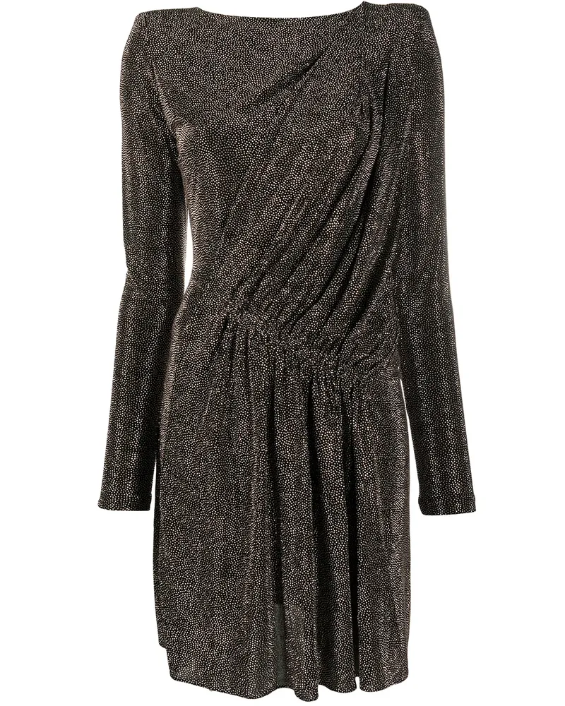 Saint Laurent Kleid mit Metallic-Effekt - Schwarz Schwarz