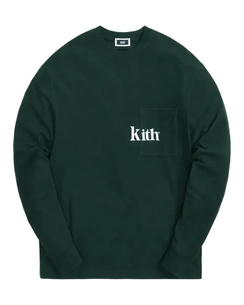 KITH Quinn Langarmshirt mit Logo-Print - Grün Grün