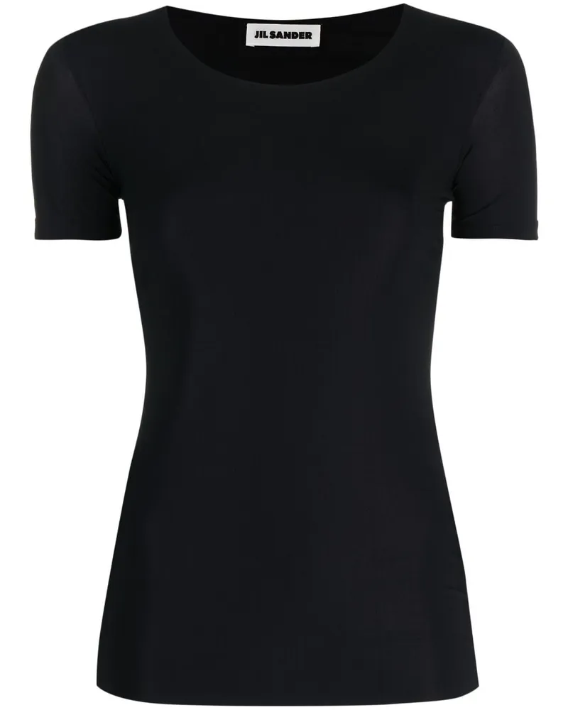 Jil Sander T-Shirt mit rundem Ausschnitt - Schwarz Schwarz