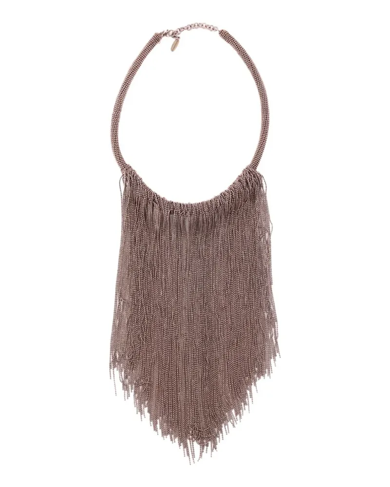 Brunello Cucinelli beaded fringe necklace - Braun Braun