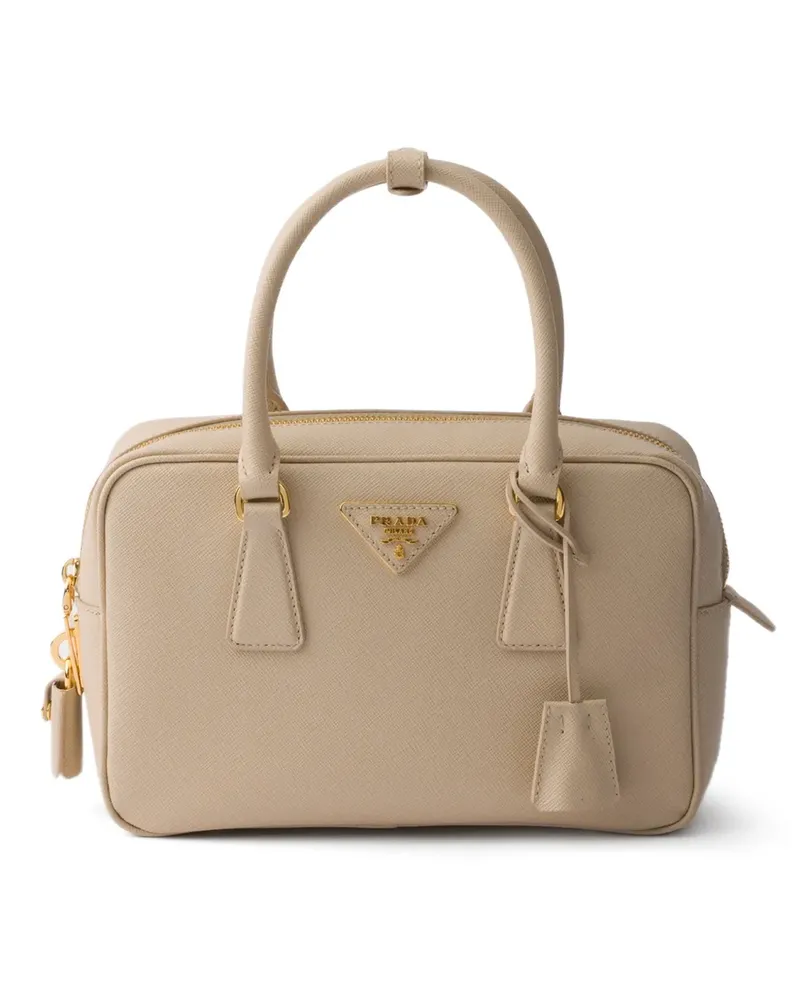 Prada Small Saffiano leather top-handle bag - Nude Nude