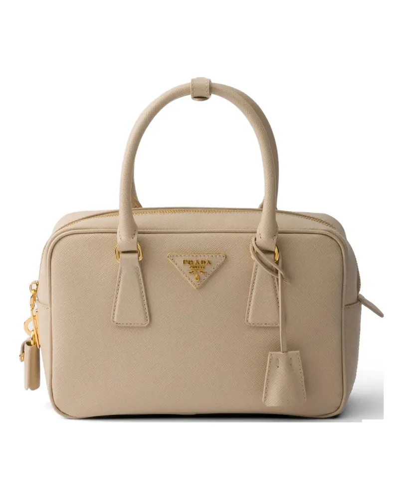 Prada Small Saffiano leather top-handle bag - Nude Nude