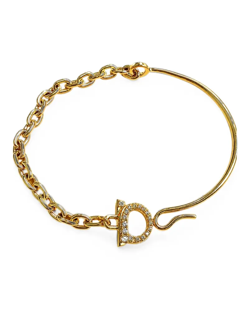 Ferragamo Gancini Armband mit Kristallen - Gold Gold