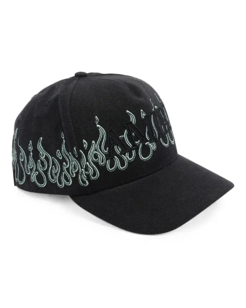Amiri flames-embroidered baseball cap - Schwarz Schwarz