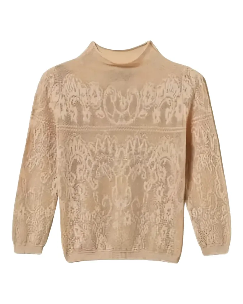 Twin-Set jacquard turtleneck jumper - Nude Nude