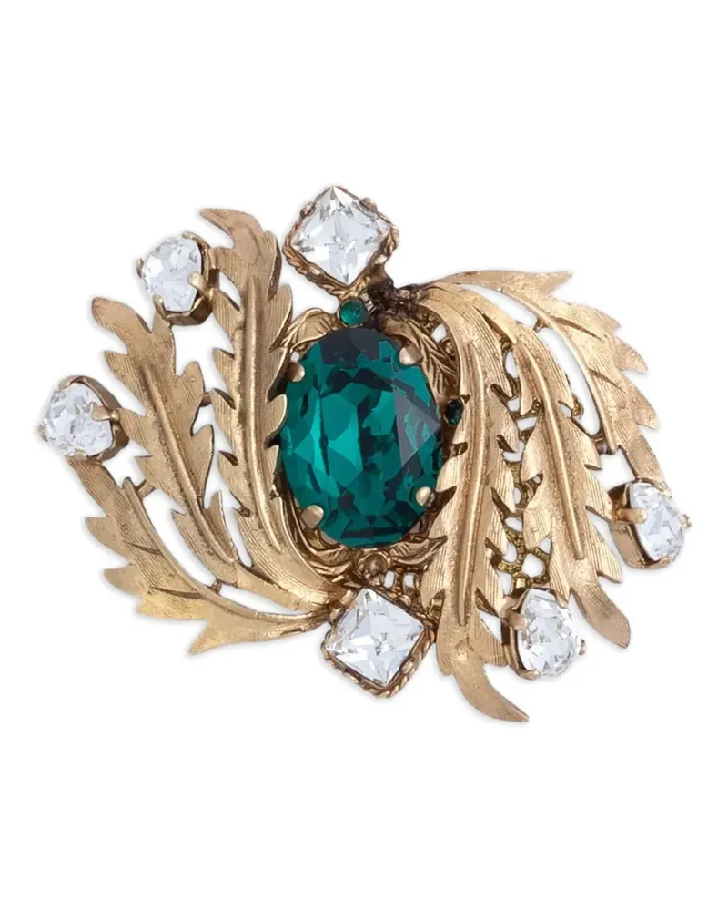 Dolce & Gabbana Brosche im Blattdesign - Gold Gold