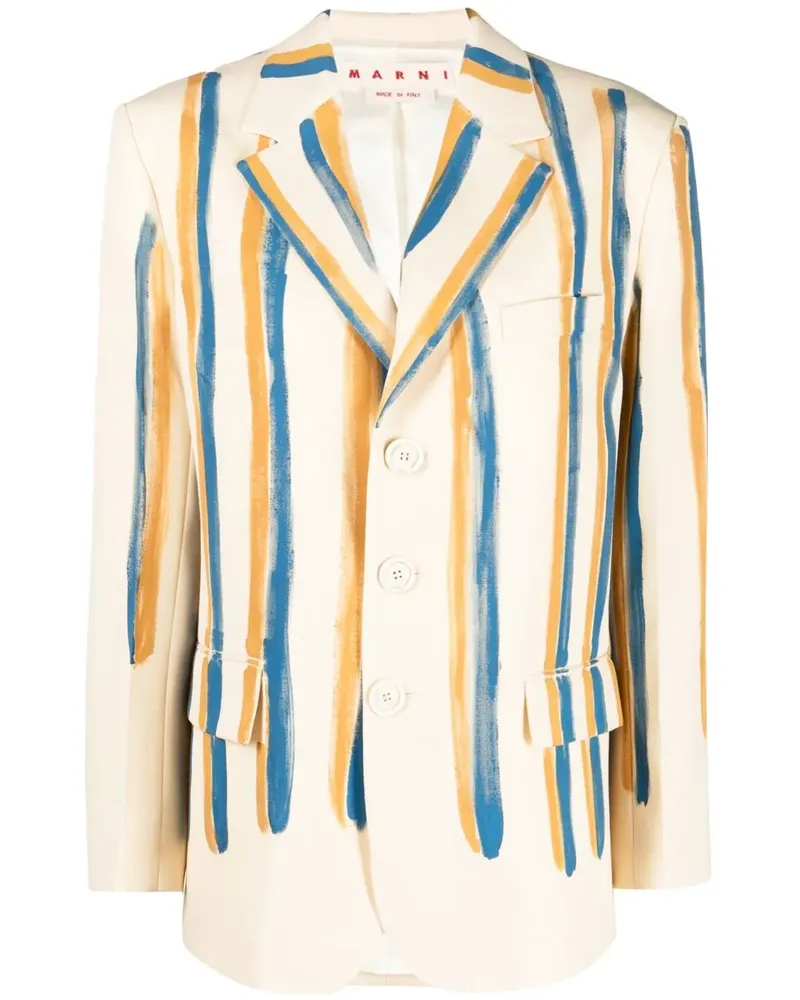 Marni Gestreifter Blazer - Nude Nude