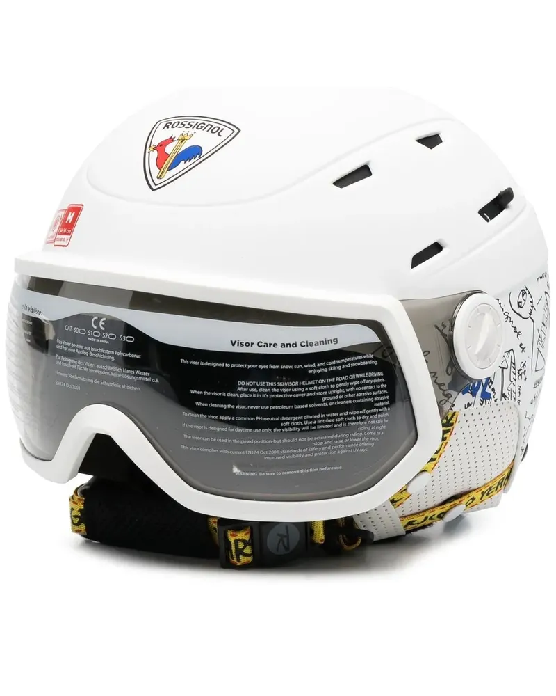 Rossignol x JCC Allspeed Visor Impacts Photochromic Helm - Weiß Weiß