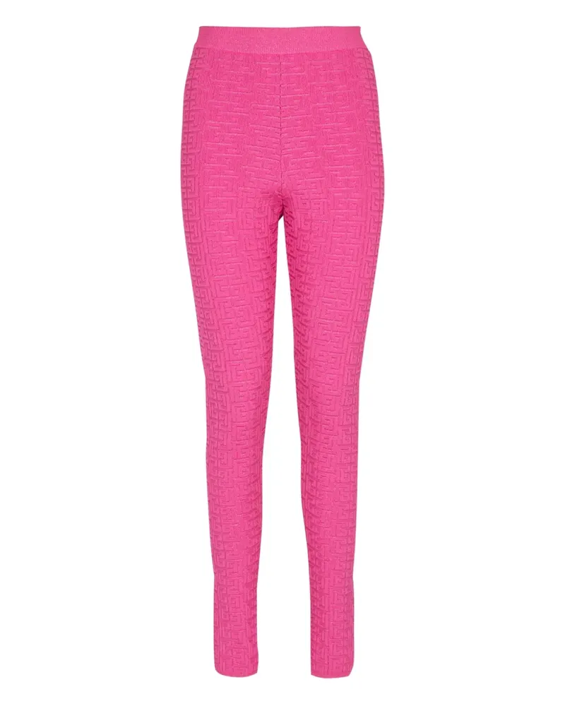 Balmain Leggings mit Monogrammmuster - Rosa Rosa