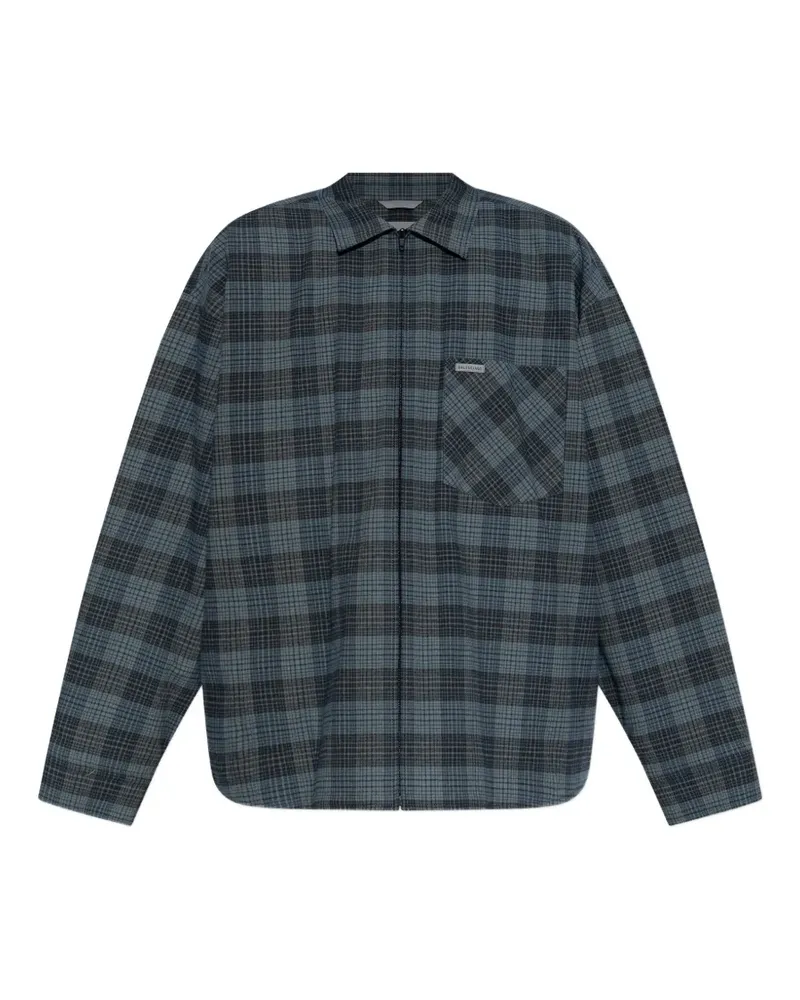 Balenciaga Kariertes Hemd - Blau Blau