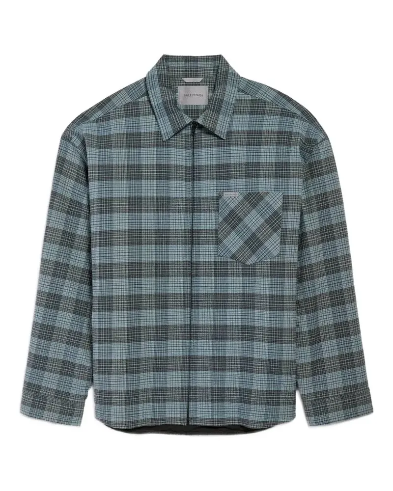 Balenciaga Kariertes Hemd - Blau Blau