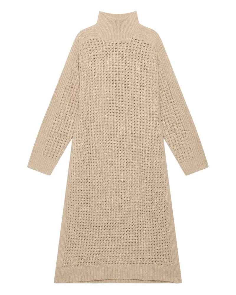 Maliparmi high-neck knitted midi dress - Nude Nude