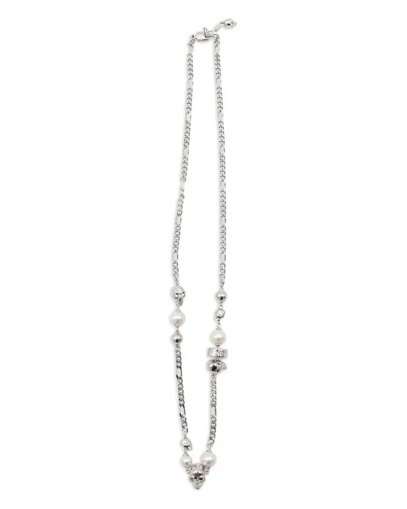 Alexander McQueen Halskette mit Totenkopf - Silber Silber