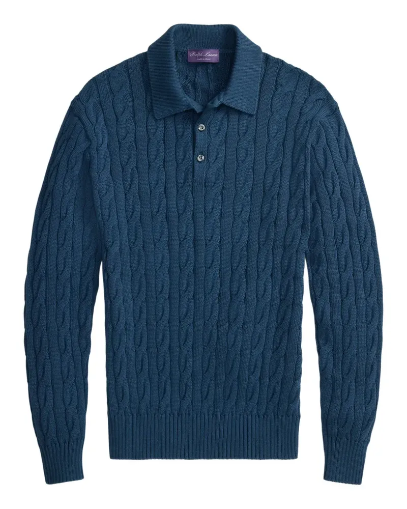 Ralph Lauren Pullover mit Zopfmuster - Blau Blau