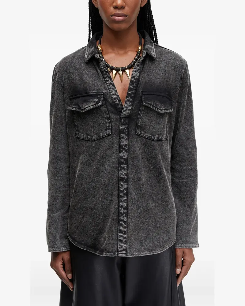 Osklen Hemd mit marmorierter Tasche - Grau Grau