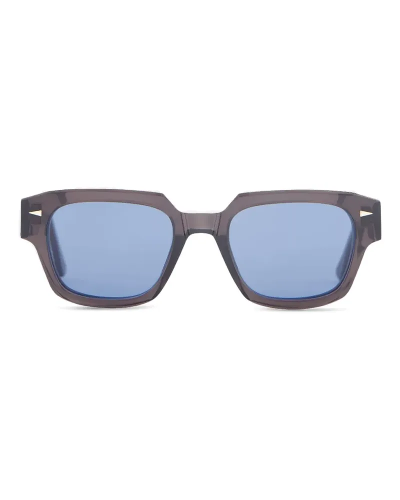 AHLEM Rivoli Sonnenbrille mit eckigem Gestell - Blau Blau