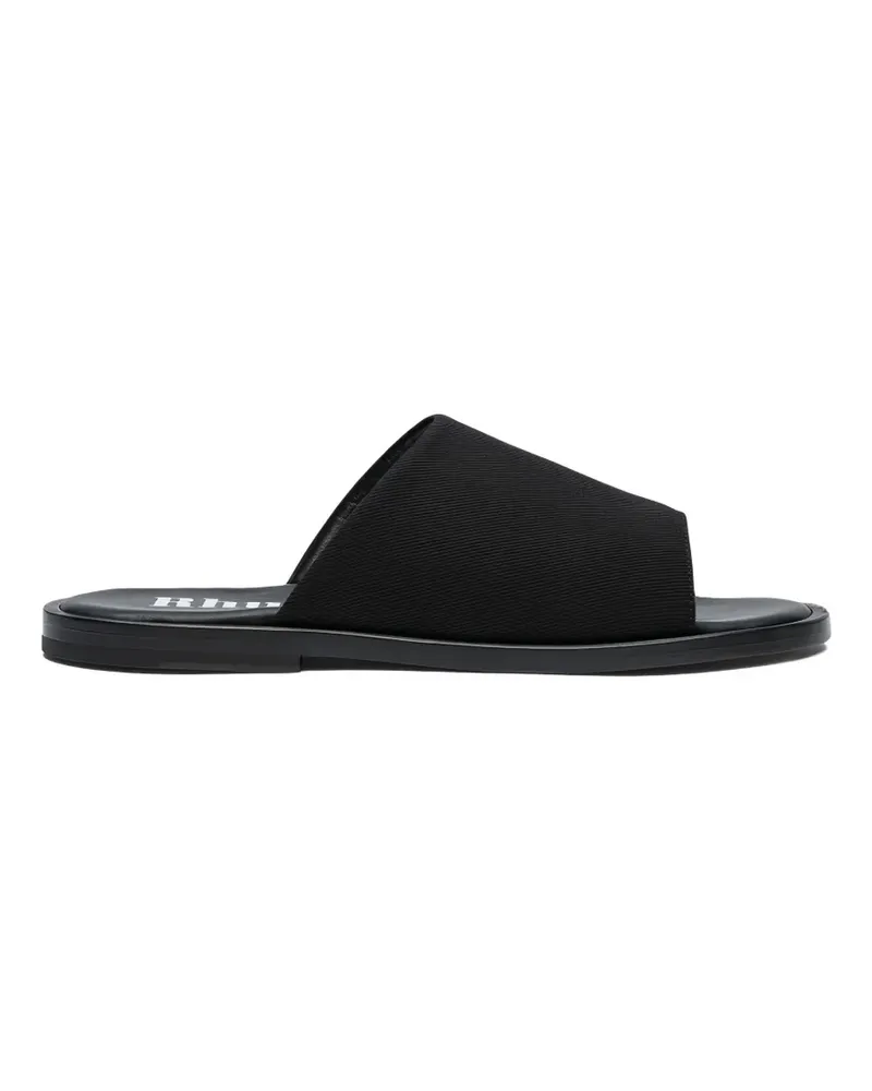 RHUDE slip-on flat sandals - Schwarz Schwarz