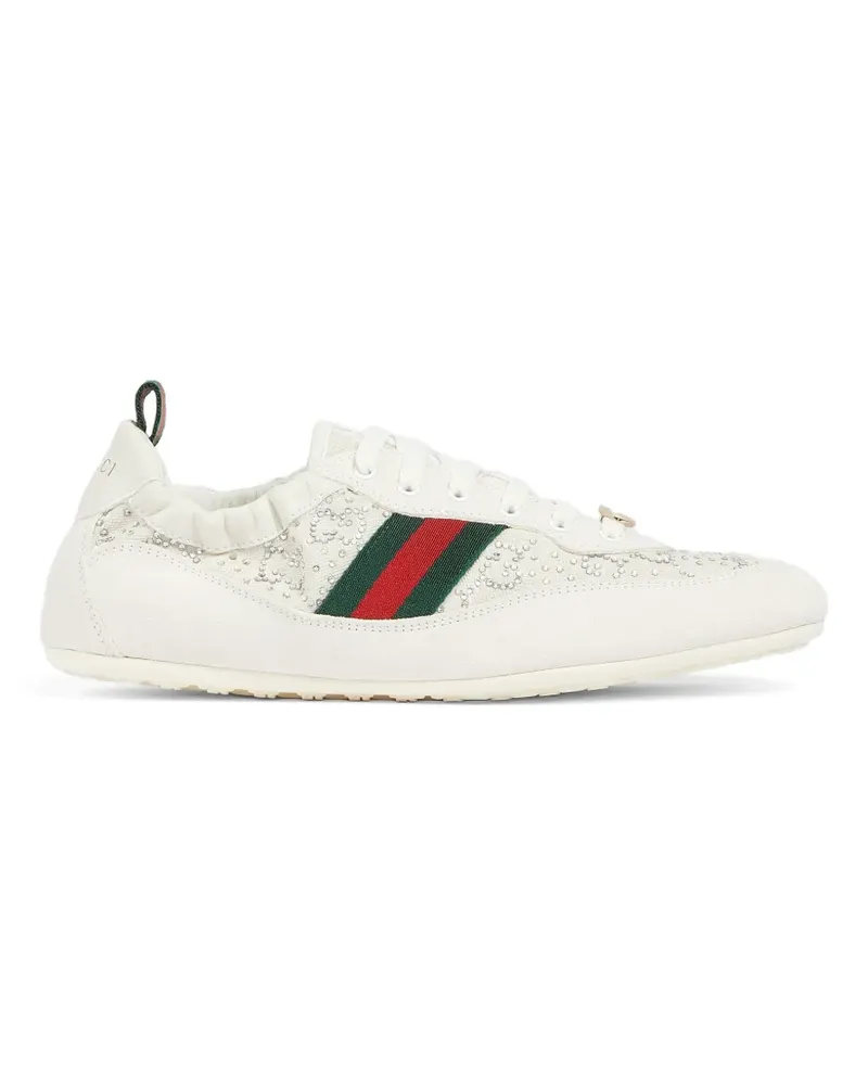 Gucci Shift GG crystal sneakers - Nude Nude