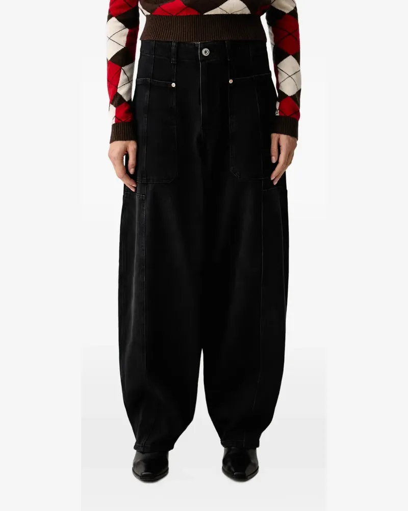 Mos Mosh Rosy panelled barrel-leg jeans - Schwarz Schwarz