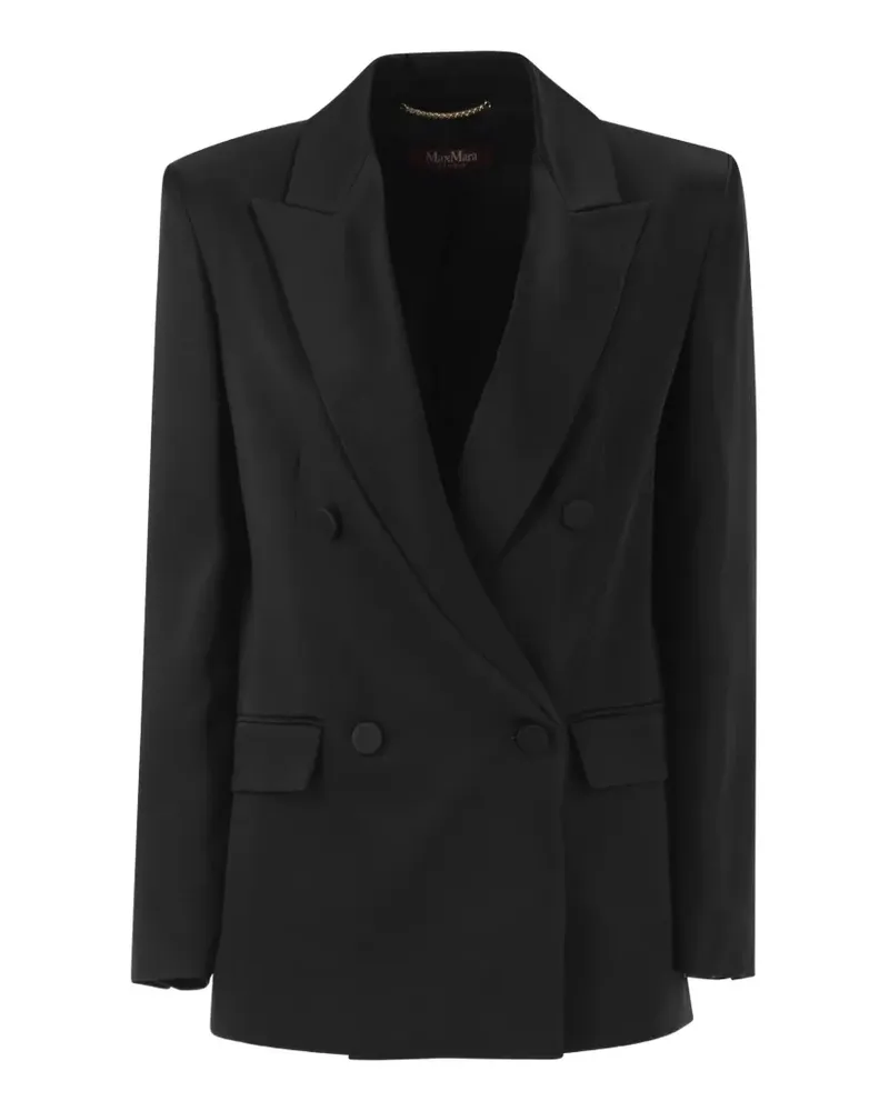 Max Mara double-breasted satin blazer - Schwarz Schwarz