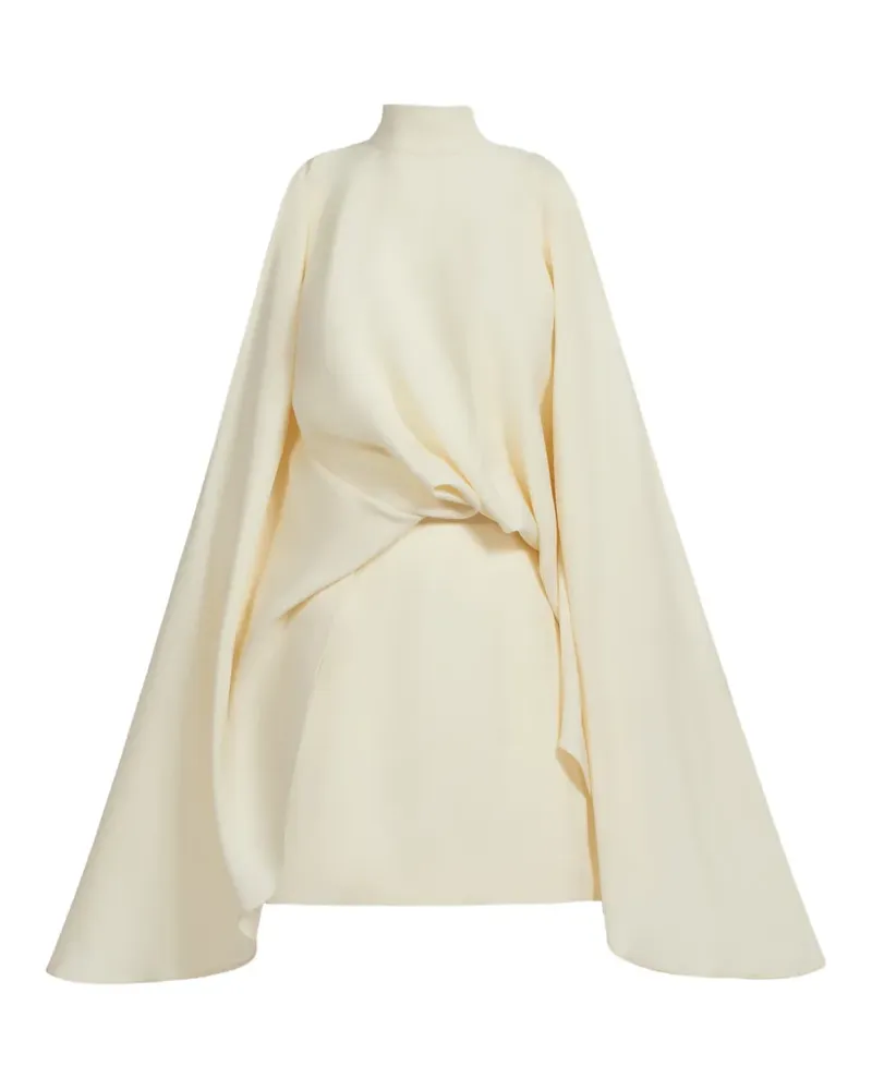 Taller Marmo Drapiertes Bacall Kleid mit Stehkragen - Nude Nude