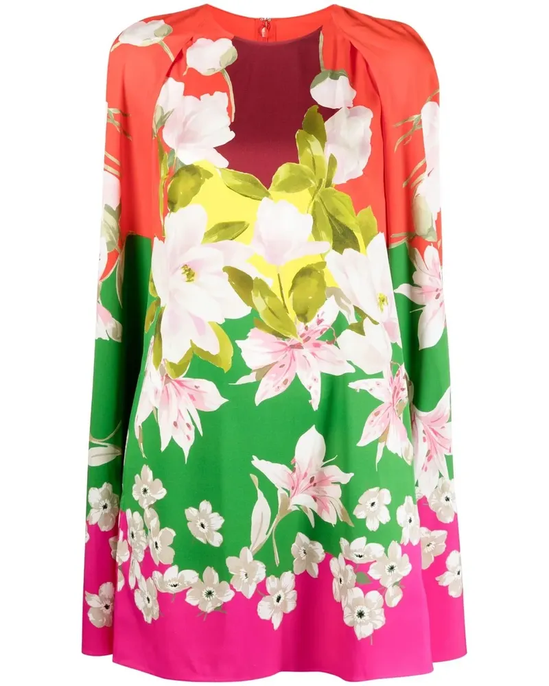 Valentino Garavani Minikleid mit Flying Flowers-Print - Grün Grün