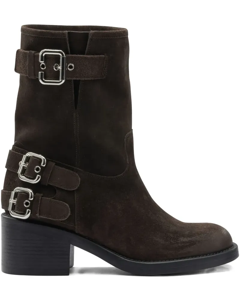 Chloé 60mm Dakota buckle strap boots - Braun Braun