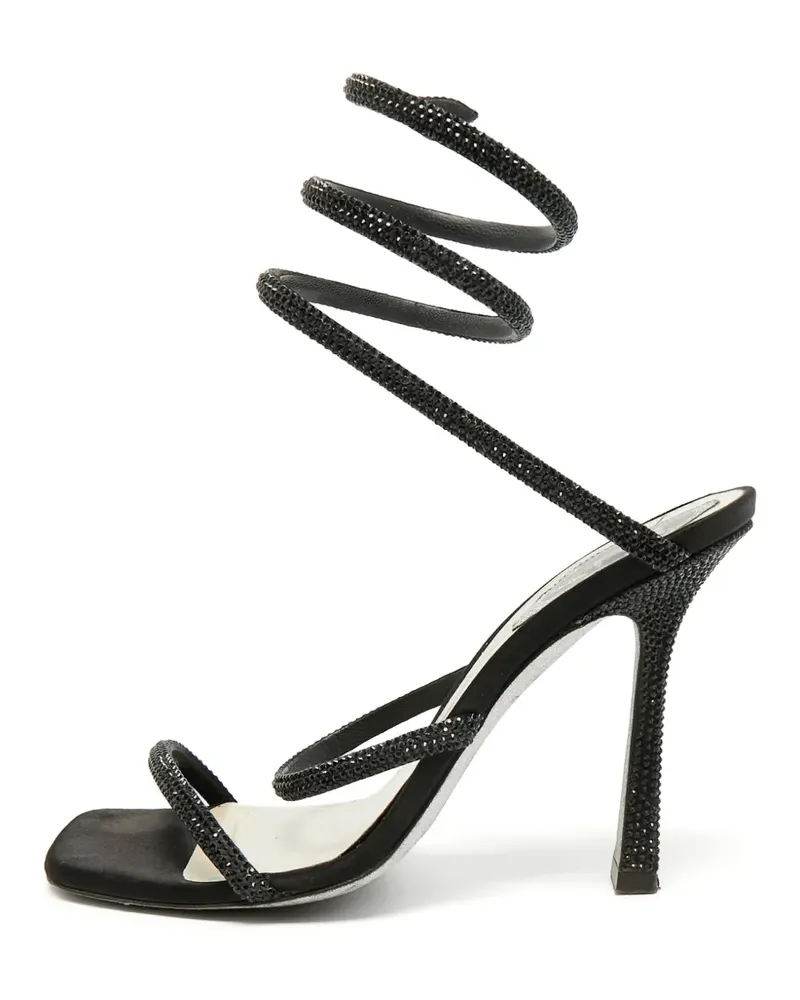 René Caovilla Cleo Sandalen mit Kristallen - Schwarz Schwarz