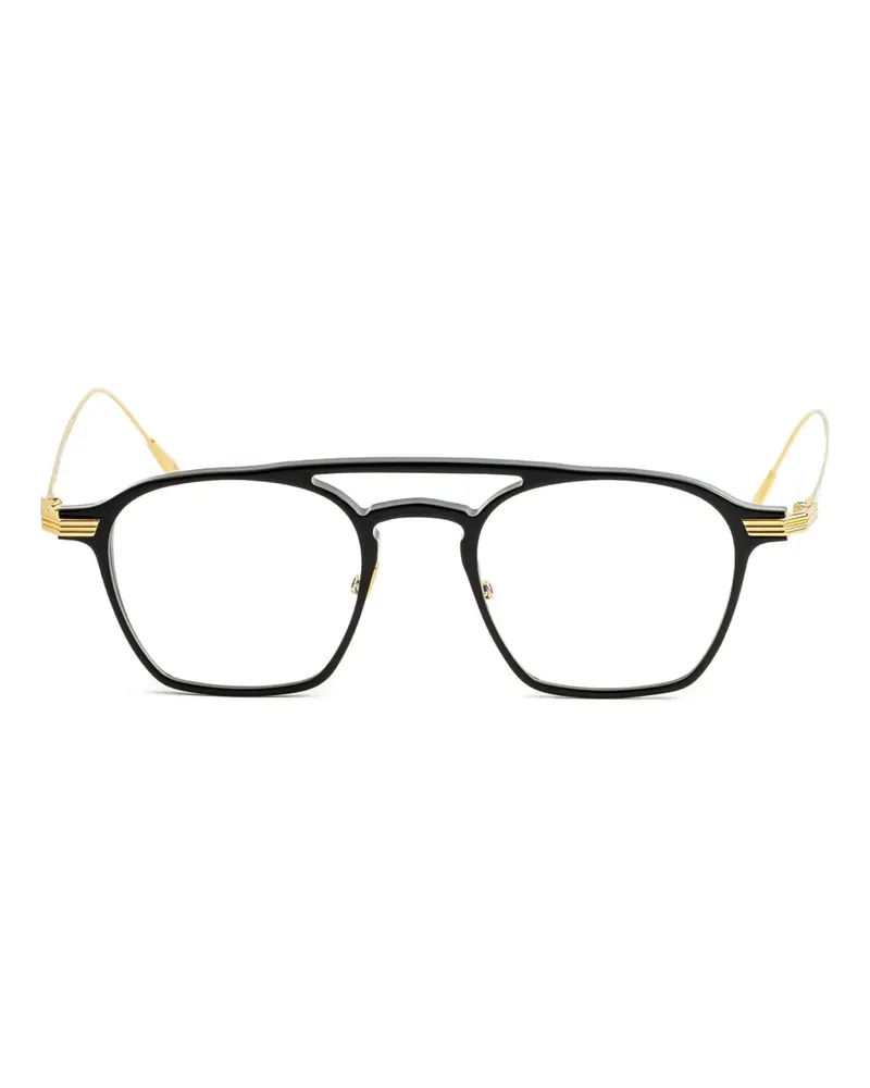 Cutler and Gross Brille mit eckigem Gestell - Schwarz Schwarz