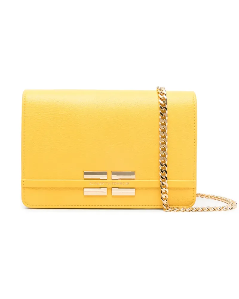 Elisabetta Franchi Schultertasche mit Kettenriemen - Gelb Gelb