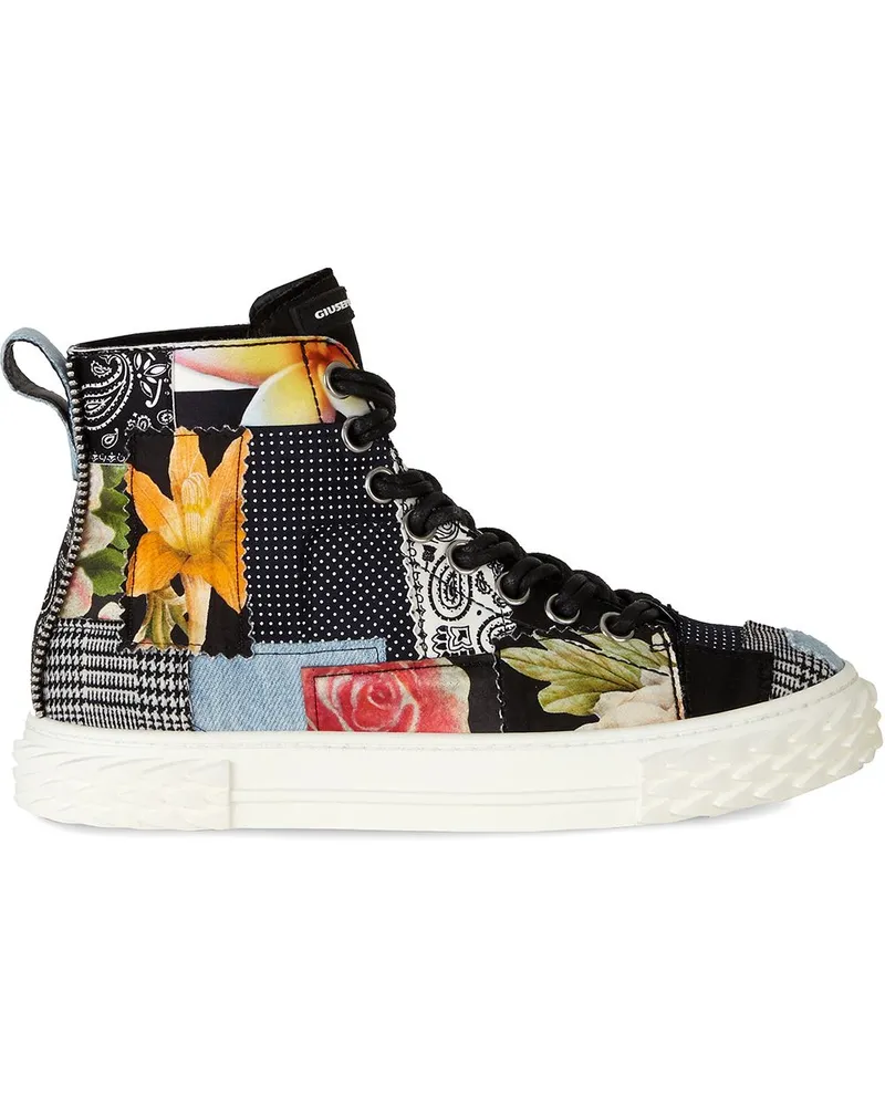 Giuseppe Zanotti Blabber Craft High-Top-Sneakers im Patchwork-Look - Schwarz Schwarz