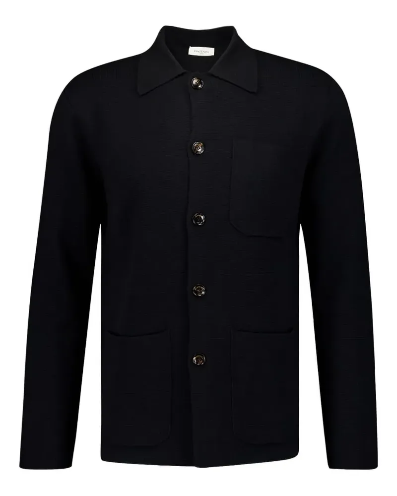 Piacenza Cashmere Geknöpfte Jacke mit Taschen - Schwarz Schwarz