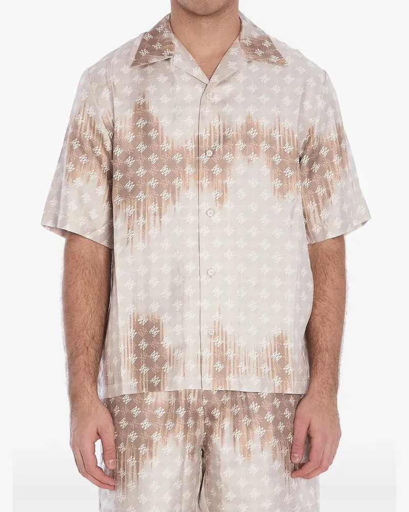 Amiri Hemd mit Monogramm-Print - Nude Nude
