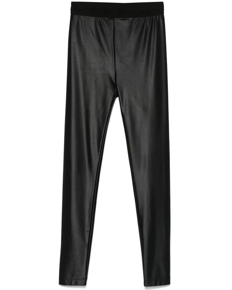 Versace Jeans Leggings mit Logo - Schwarz Schwarz