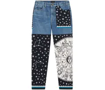 Astrology Wheel Jeans im Patchwork-Look