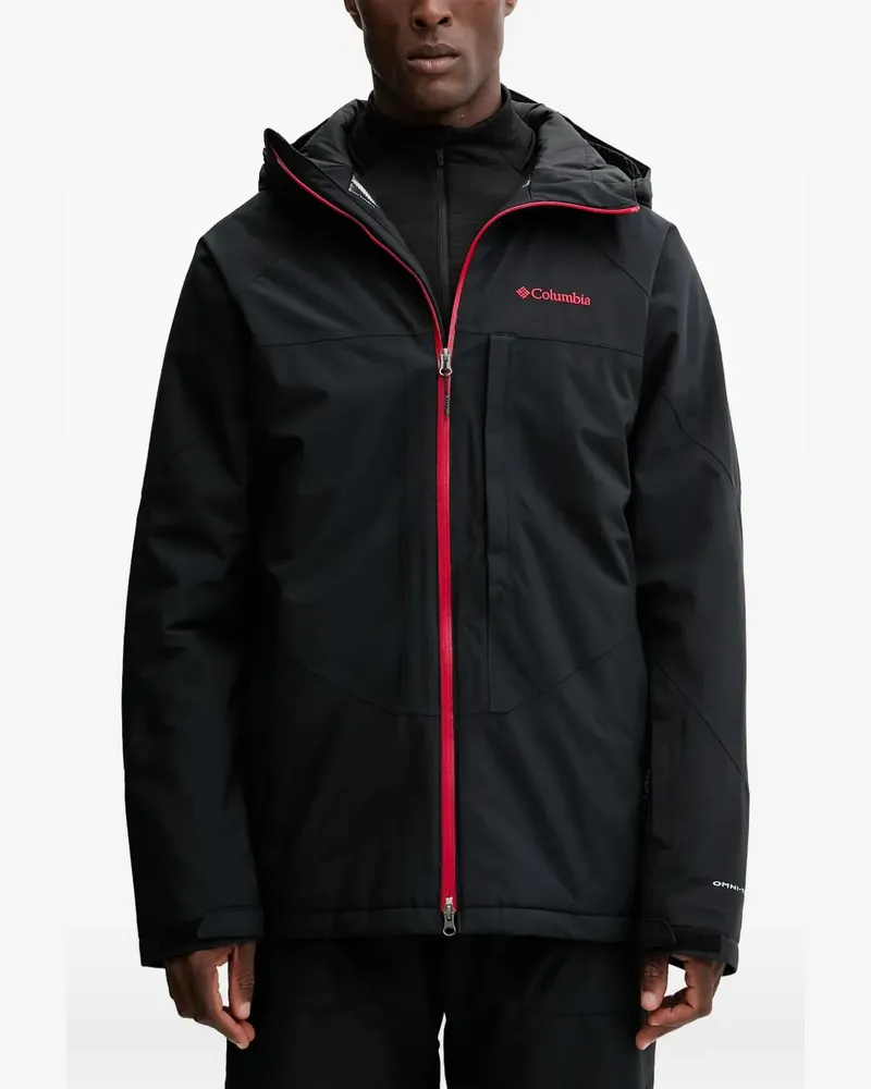 Columbia Sportswear Company hooded zip-fastening ski jacket - Schwarz Schwarz