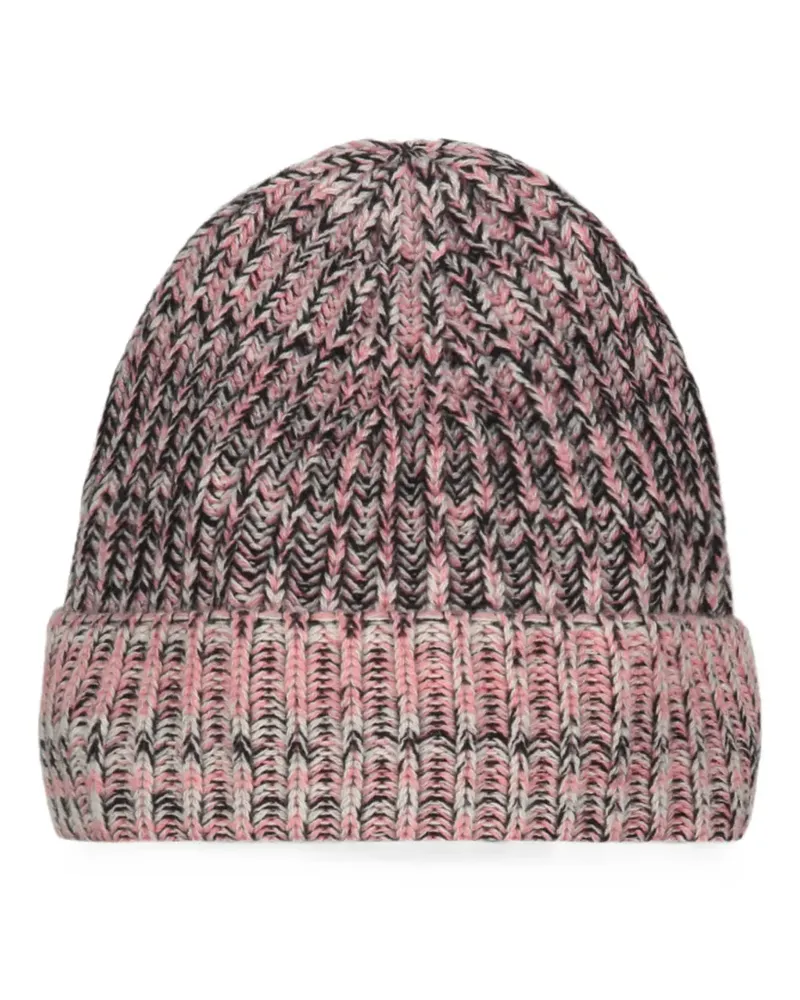 Malo ribbed-knit cashmere beanie hat - Rosa Rosa