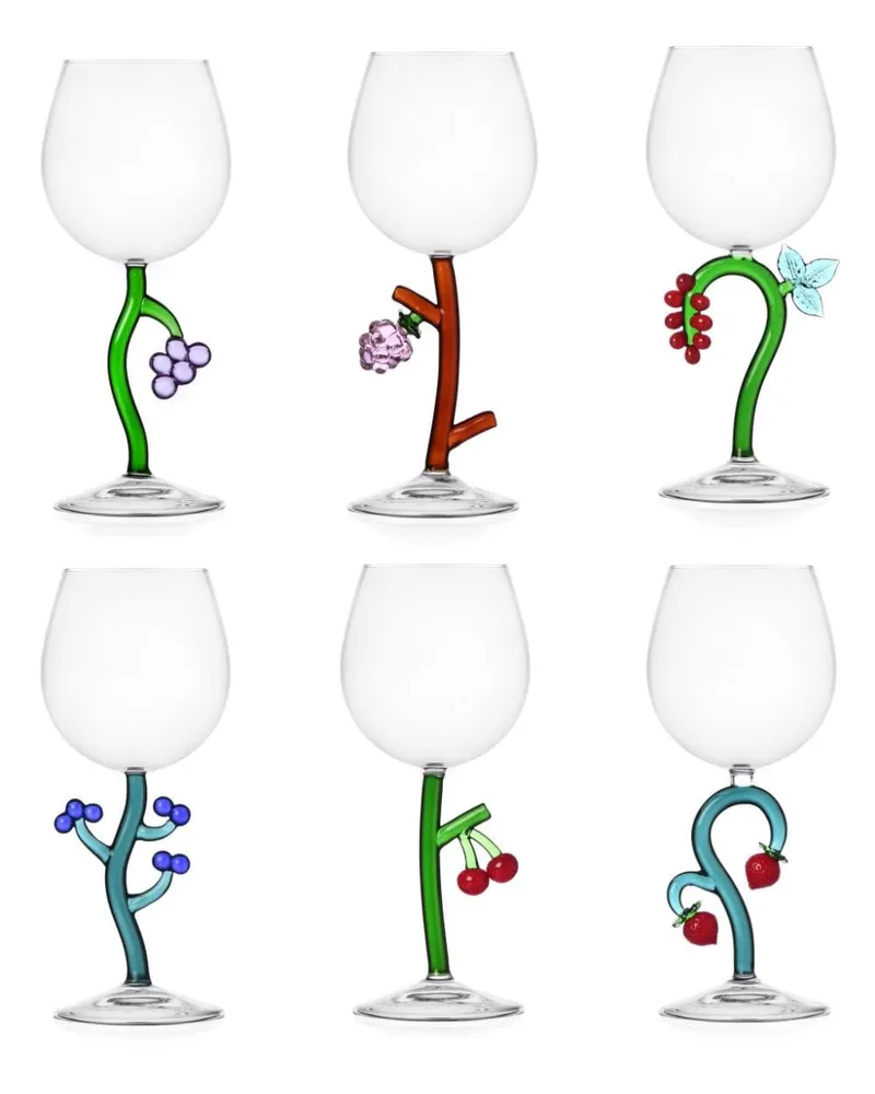 Ichendorf Milano Fruits & Flowers Weingläser (6er-Set) - Blau Blau