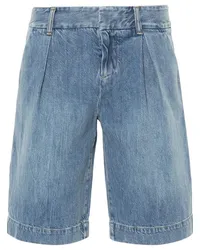 Alice + Olivia Jeans-Shorts mit Bundfalten Blau