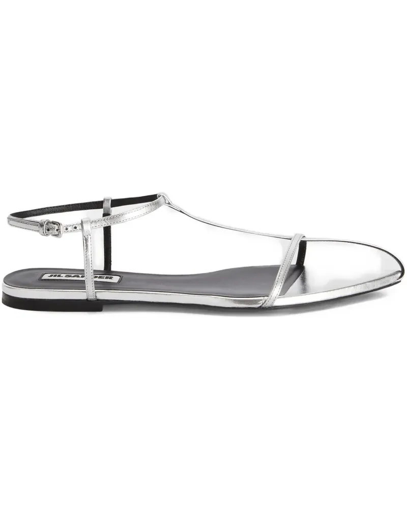 Jil Sander Sandalen aus Leder - Silber Silber