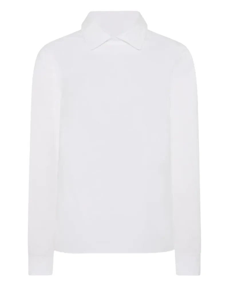 Rosetta Getty Langärmeliges T-Shirt mit Poloshirtkragen - Weiß Weiß